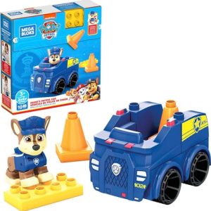 PAW Patrol Polizeiauto-Bausatz 10 Bauklötze und Sonderteile mit Chase-Figur