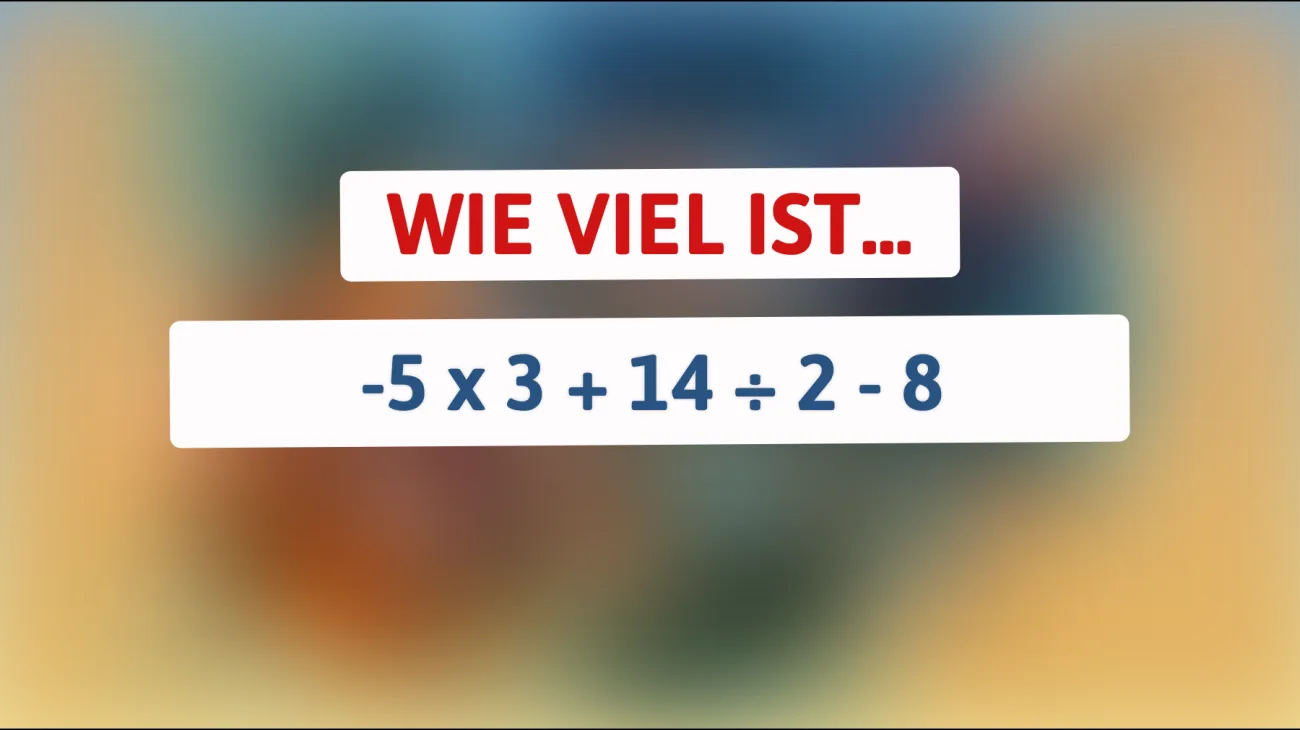 Nur 1 von 10 Menschen kann dieses mathematische Rätsel auf Anhieb lösen! Bist du schlau genug, um das korrekte Ergebnis herauszufinden?"